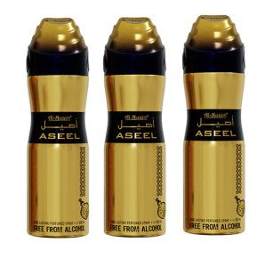 Al Nuaim Aseel Long Lasting Perfume Spray-200 ml-PacK Of-3