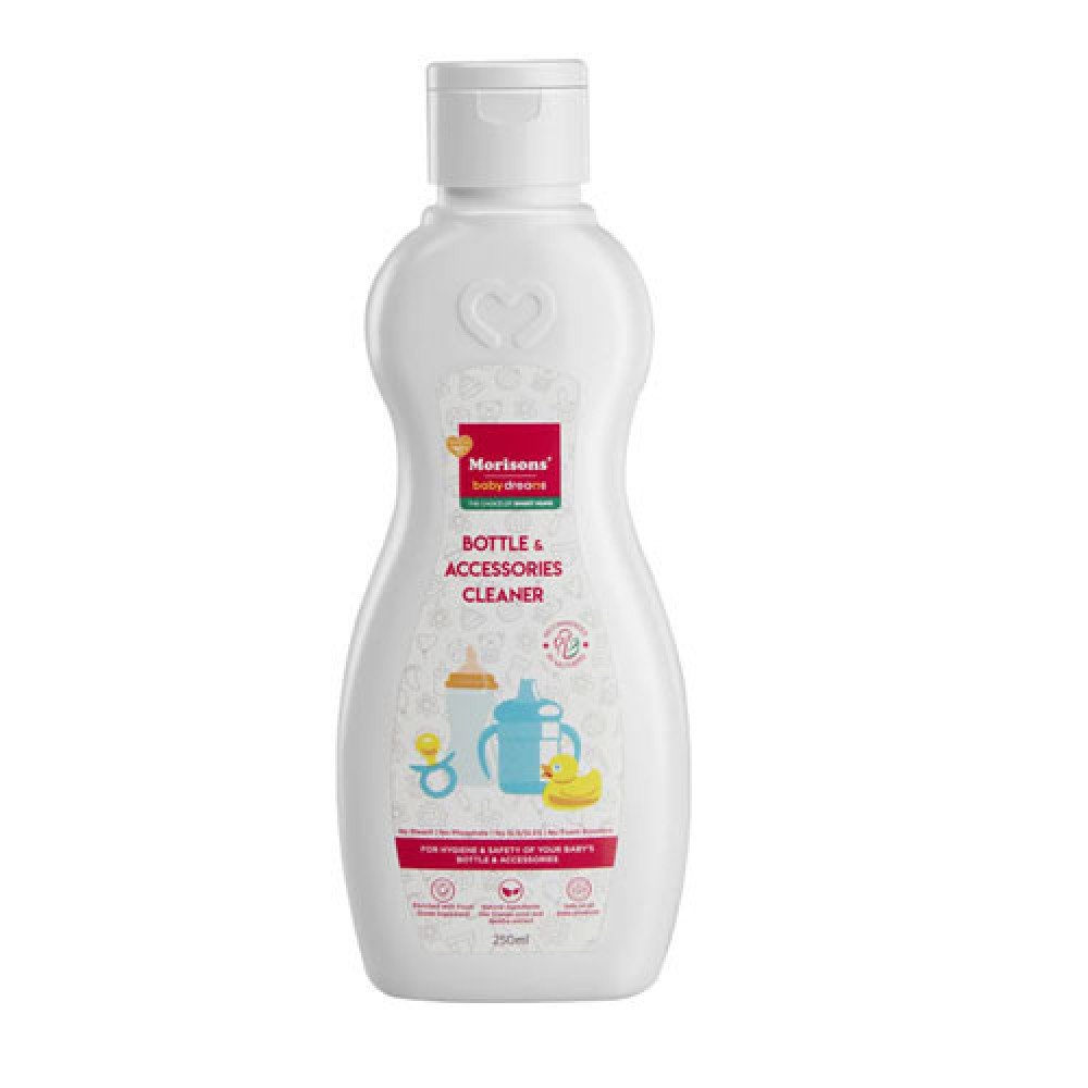 Morisons Feeding Bottle  Accessory Cleaner Anti-Bacterial Safe for Babies  Kills 99.9 Germs  Leaves no Residue  Made with Natural Ingredients  250ml