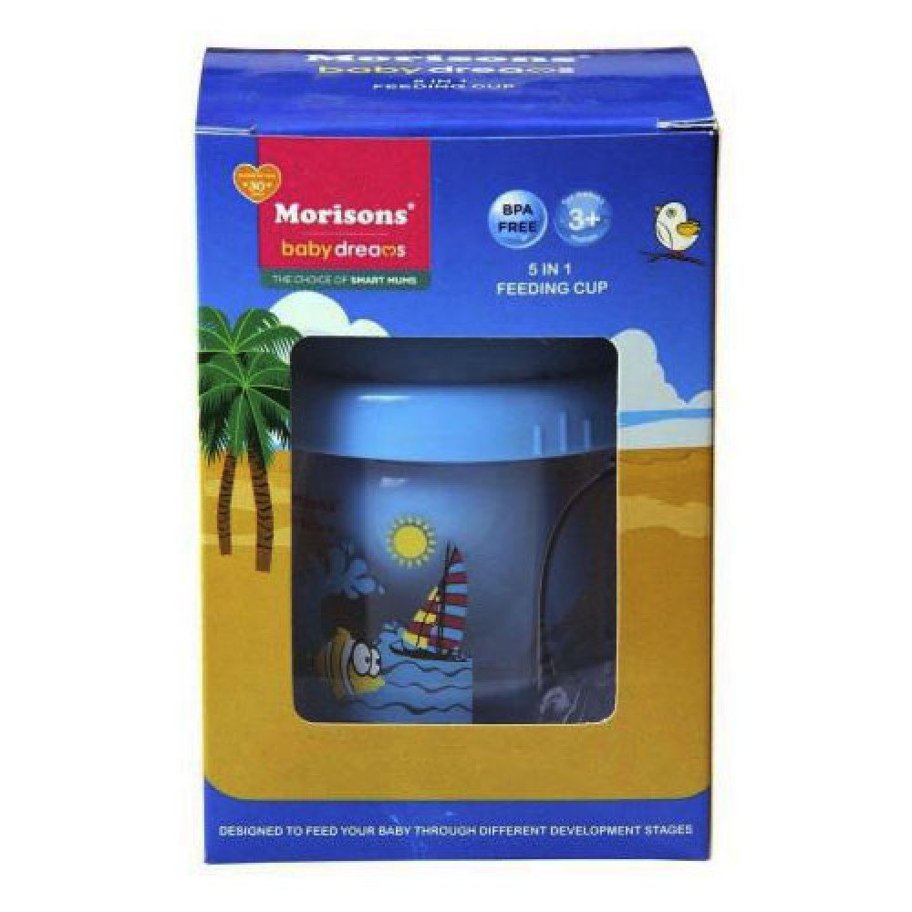 Morisons 5 in 1 Baby Feeding sipper  (Blue)