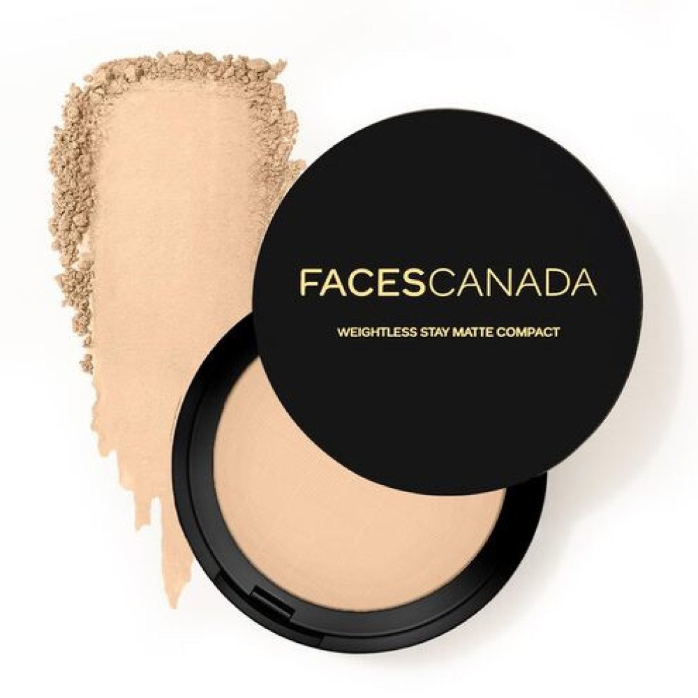 FACESCANADA Weightless Stay Matte Powder | Oil Control Compact  (Natural, 9 g)