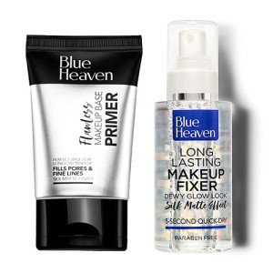 Blue Heaven Long Lasting Makeup Fixer-60 ml+Primer 16 gm Pack Of-2