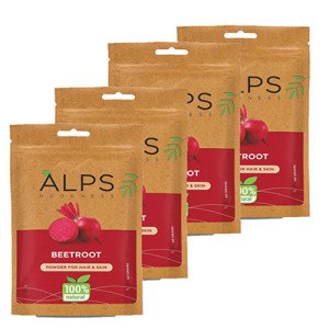 Alps Goodness Beetroot Powder For Skin & Hair 50g Natural Powder No Chemicals, No Preservatives, No Pesticides | Can be used for Hair Mask and Face Mask Pack of -4