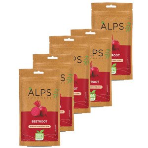 Alps Goodness Beetroot Powder For Skin & Hair 50g Natural Powder No Chemicals, No Preservatives, No Pesticides | Can be used for Hair Mask and Face Mask Pack of -5