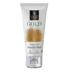 Good Vibes Gold Brightening Peel Off Mask, Deep Pore Cleansing Peel-Off Face Mask For All Skin Types-50 Gm