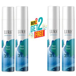 Lure Aqua Fresh Long Lasting Room Air Freshener 220 ml Buy 2 Get 2 Free