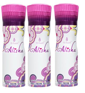 Al Nuaim Alisha Long Lasting perfume Spray-200 ml Pack Of-3