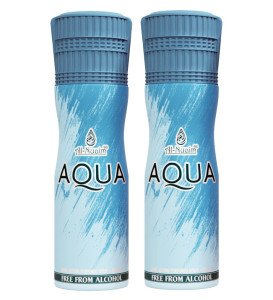 Al Nuaim Aqua Long Lasting perfume Spray-200 ml Pack Of-2