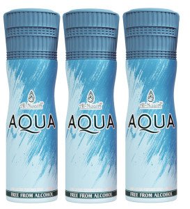 Al Nuaim Aqua Long Lasting perfume Spray-200 ml Pack Of-3